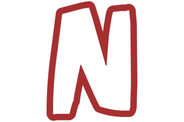 AI-Generated Image: A Blurred Red Letter 'N' on a Black Background