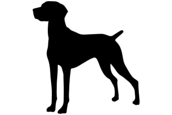 A Silhouette of a Dog, Standing on Two Legs