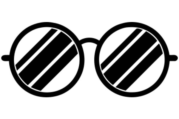 A Pair of Eyeglasses with a Striped Design