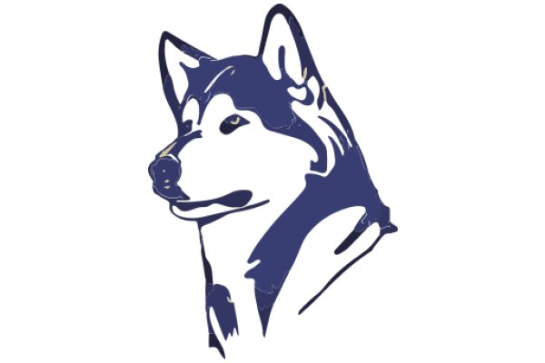 A Stylized Portrait of a Husky Dog