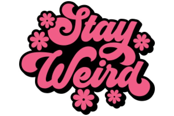 Stay Weird: A Pink Flower Logo