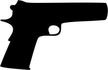 Silhouette of a Gun: A Symbol of Power and Protection