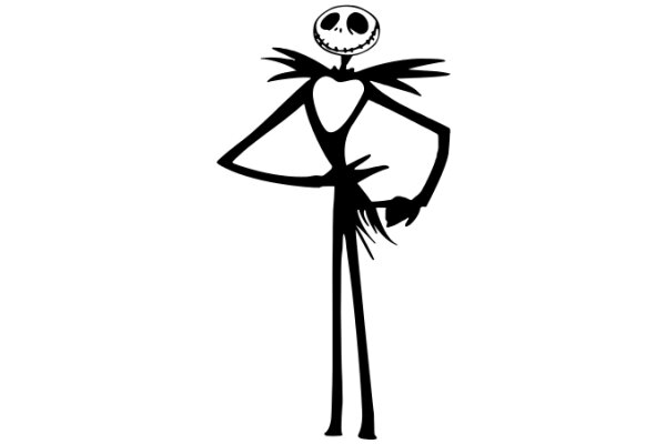 A Silhouette of Jack Skellington from The Nightmare Before Christmas