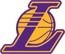 Vibrant Purple and Yellow Lakers Logo