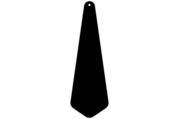 A Solid Black Tie Against a White Background