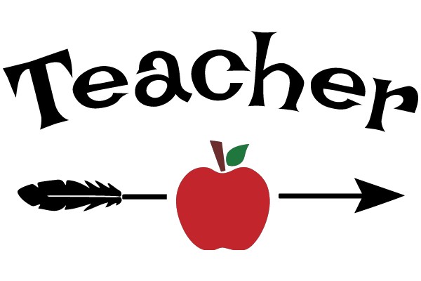 Teacher's Apple with an Arrow: A Symbol of Education and Guidance