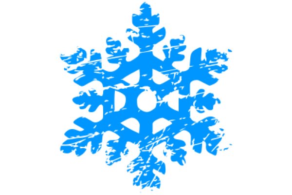 Stylized Blue Snowflake Design