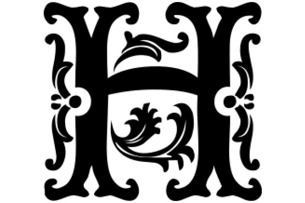 Stylized Letter 'H' with a Pixelated Design