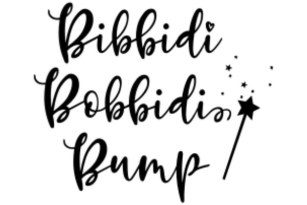 A Whimsical Affirmation: 'Bibbidi Bobbidi Bump' with a Starry Sky Backdrop