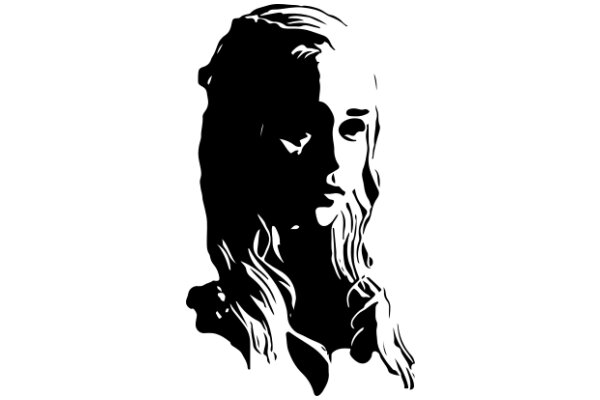 Silhouette of a Person with Long Hair