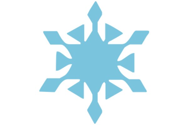 Stylized Blue Snowflake Design