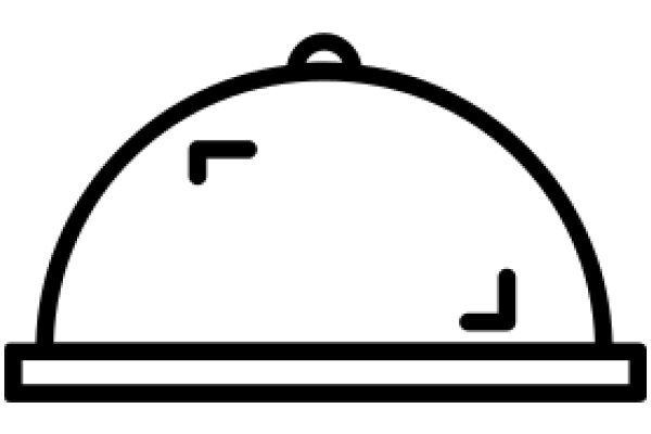 Simplistic Line Drawing of a Dome-Topped Structure