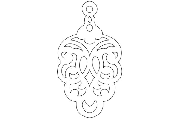 Stylized Artwork: A Detailed Line Drawing of a Floral Pattern