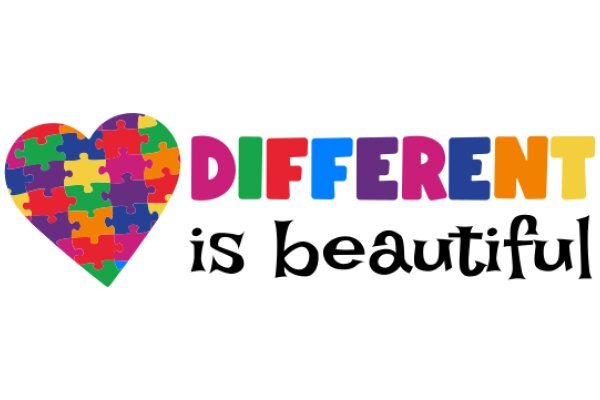 Different is Beautiful: A Colorful Puzzle Heart