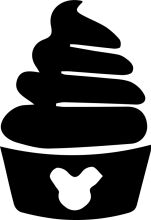 A Classic Black and White Illustration of a Cone-Shaped Ice Cream Cone