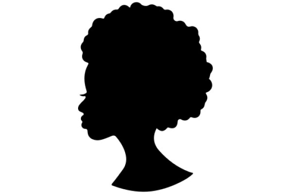 Silhouette of a Person with Afro Hair