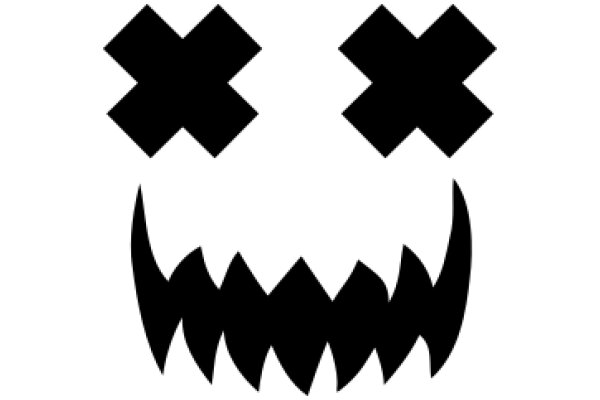 Stylized Icon of a Smiling Face with X's for Eyes