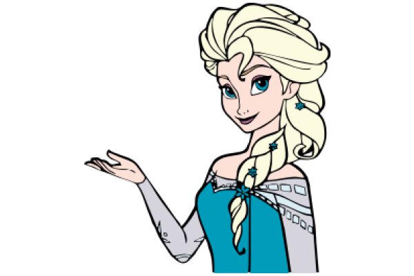 Stylized Illustration of Elsa from Frozen