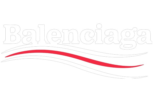 Stylized Red Curve on White Background