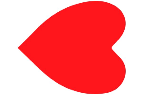 A Solid Red Heart Shaped Icon