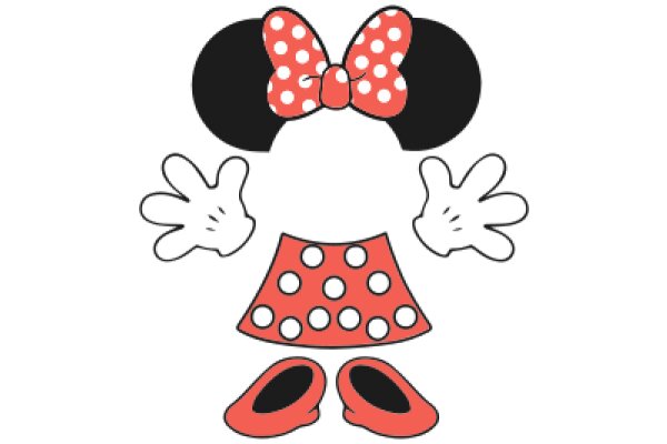 Whimsical Cartoon Character: A Playful Mix of Minnie Mouse and Mickey Mouse Ears