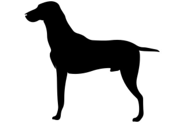 A Silhouette of a Dog, Standing Alone