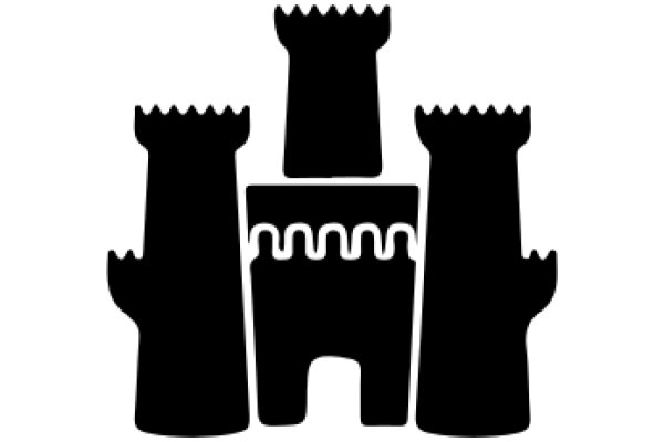 A Silhouette of a Castle with Three Towers