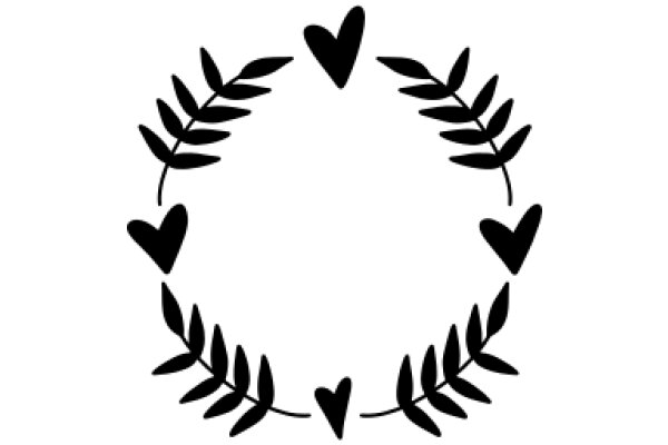 Elegant Laurel Wreath with Heart Accents