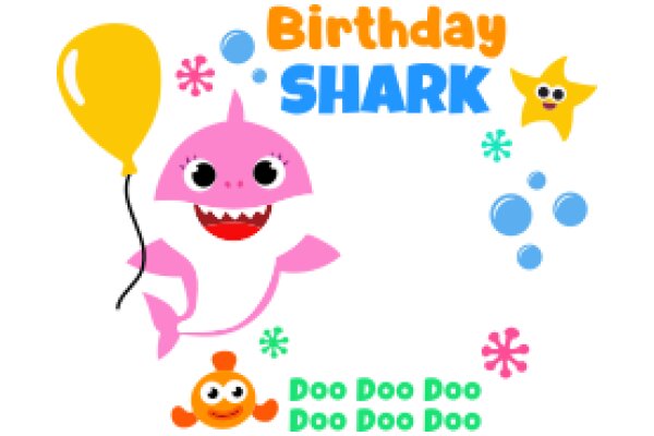 Celebrating Birthday Sharks with Balloons and a Smiley Fish!