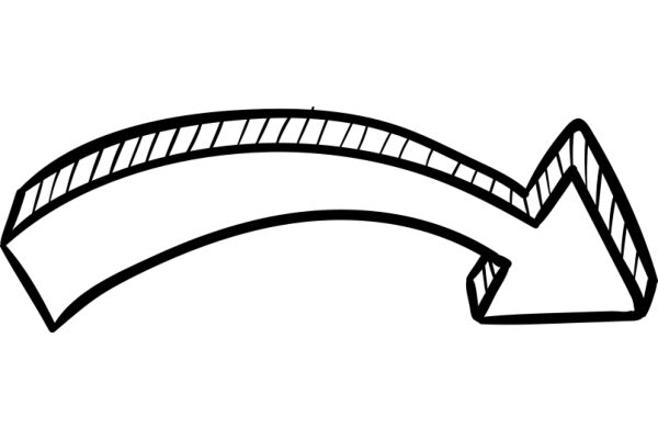 A Simple Line Drawing of an Arrow