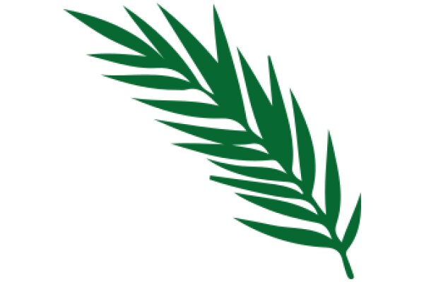 Stylized Green Leaf Design