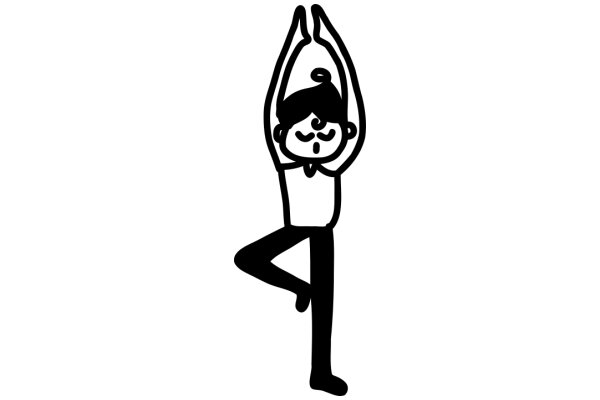 A Cartoon Character Performing a Yoga Pose