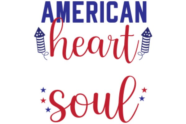 American Heart Soul: A Graphic Design with a Patriotic Theme