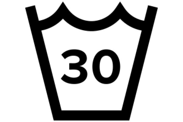 Simplistic Icon of a Number 30