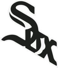 Stylized Black and White Logo of the Chicago White Sox Baseball Team