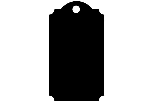 A Solid Black Sign with a Round Hole at the Top