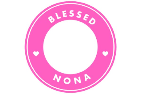 Pink Circle with 'Blessed Nona' Inscription and Heart Symbols