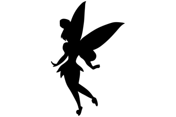 Silhouette of a Tinkerbell-like Fairy