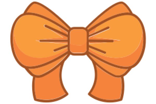 A Vibrant Orange Bow on a White Background