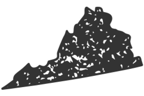 A Silhouette of a Mountain on a White Background