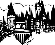 Silhouette of a Medieval Town: A Artwork