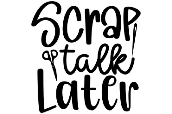 Scrap Talk Later: A Playful Reminder to Prioritize Your Time