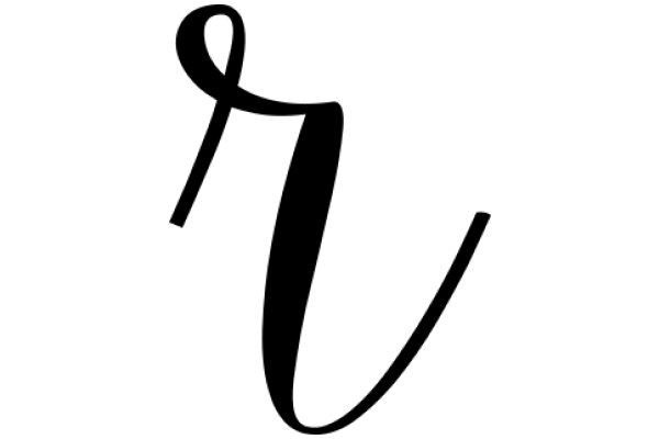 Stylized Letter 'V' with a Curly Swirl