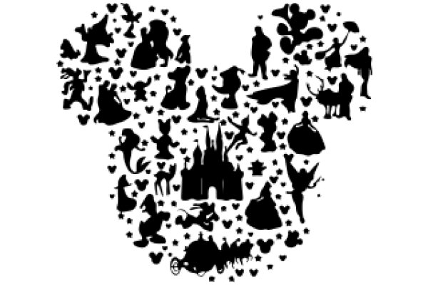 A Silhouette of a Mickey Mouse-Themed Puzzle