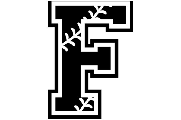 Stylized Baseball Logo with Letter F