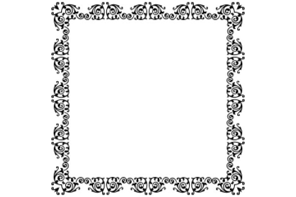 Elegant Border Framing a Blank Space