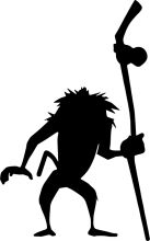 Silhouette of a Hockey Player with a Stick