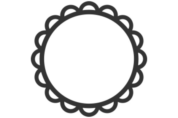 A Simple Icon of a Circle with Scalloped Edges