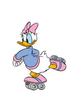 Whimsical Adventures: A Cartoon Duck's Journey on Roller Skates