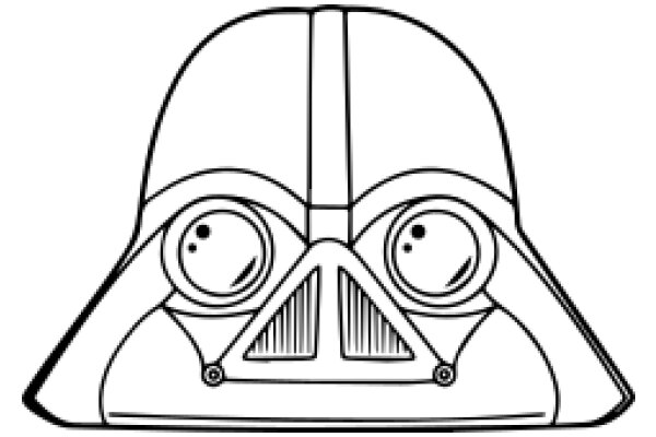 A Stylized Illustration of Darth Vader's Helmet